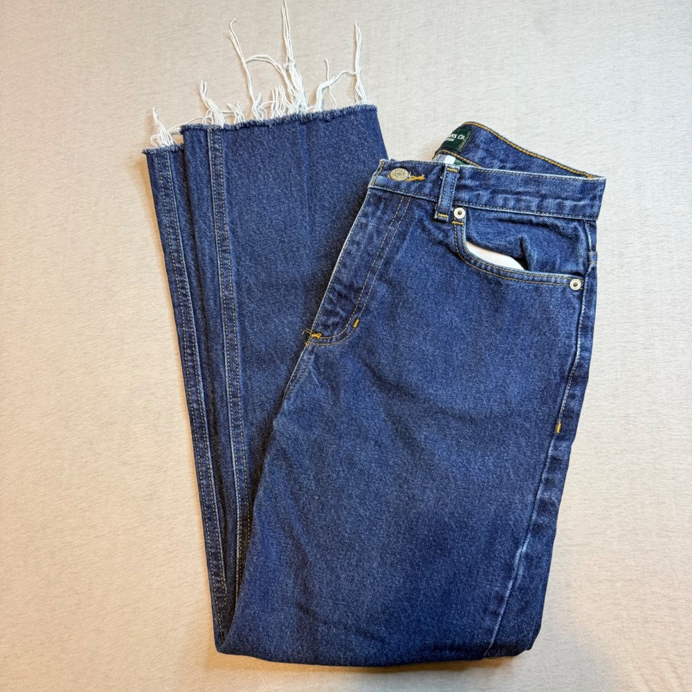 Lauren Ralph Lauren straight Distress Frayed Denim Jeans Dark Wash Womens 4